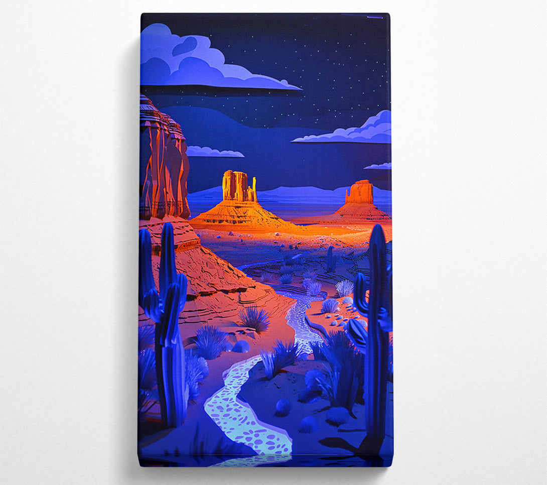  A Canvas Print of Blue Desert Stream Canvas Print