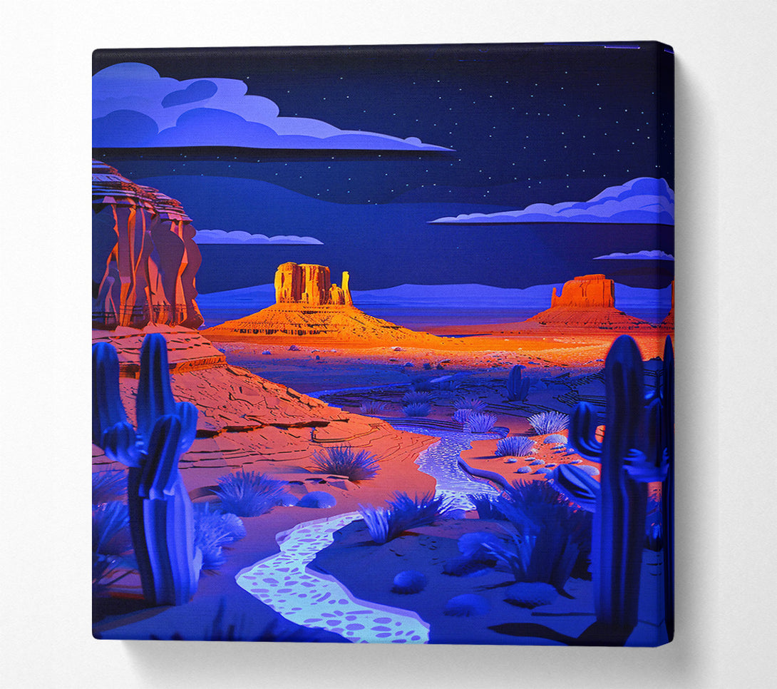  A Canvas Print of Blue Desert Stream Canvas Print