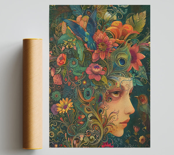 Emerald Floral Dream Giclee Print