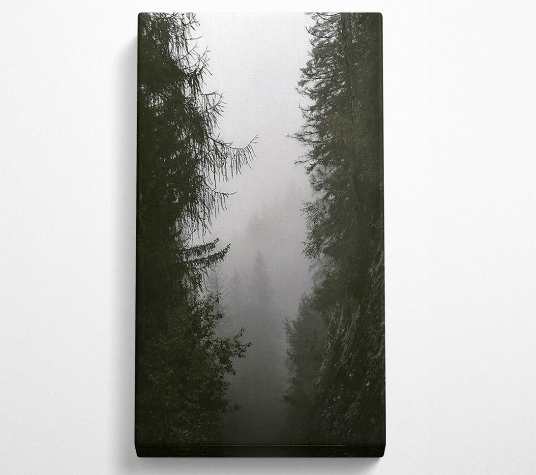  A Canvas Print of Green Foggy Valley Canvas Art