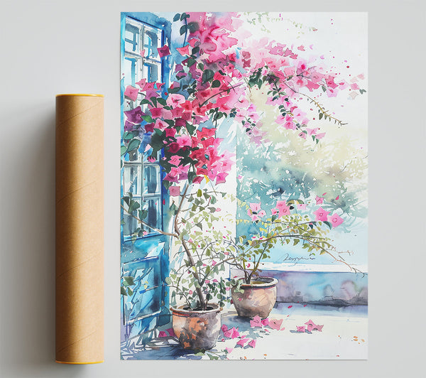 Pink Bougainvillea Bloom Poster