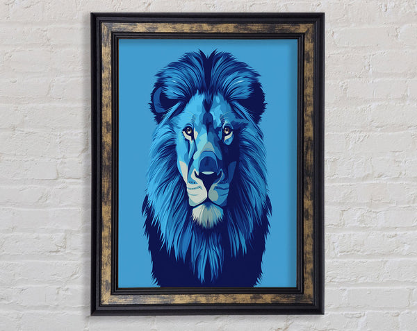 Blue Lion Framed Print