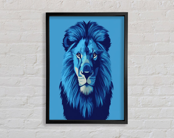 Blue Lion Framed Print