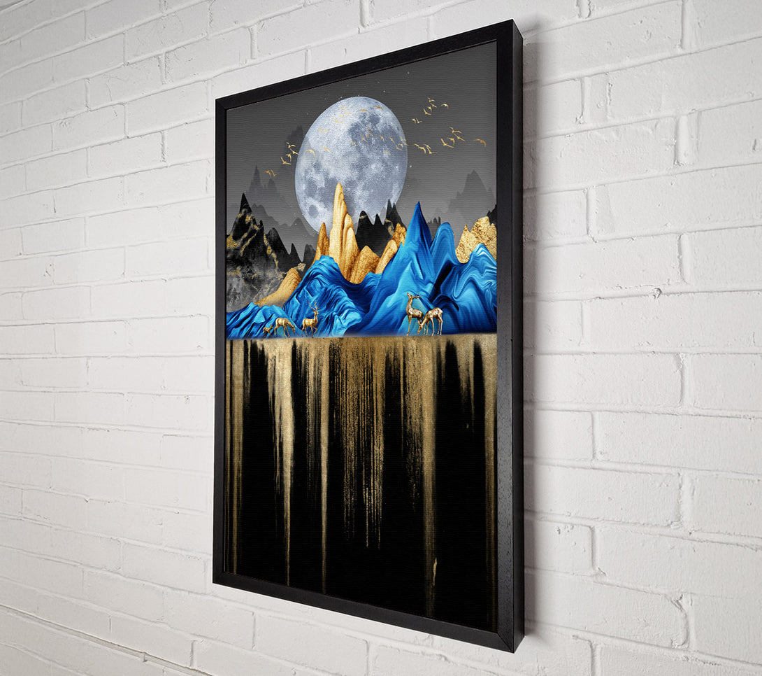  A Canvas Print of Blue Liquid Moonlight Canvas Print