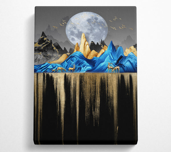  A Canvas Print of Blue Liquid Moonlight Canvas Print
