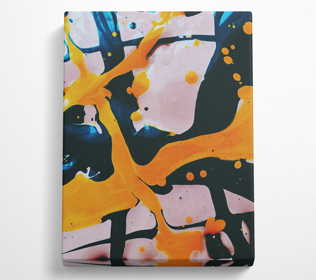  A Canvas Print of Golden Abstract Flow Canvas Print