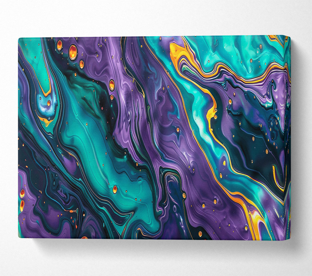  A Canvas Print of Teal Swirling Dreams Canvas Art