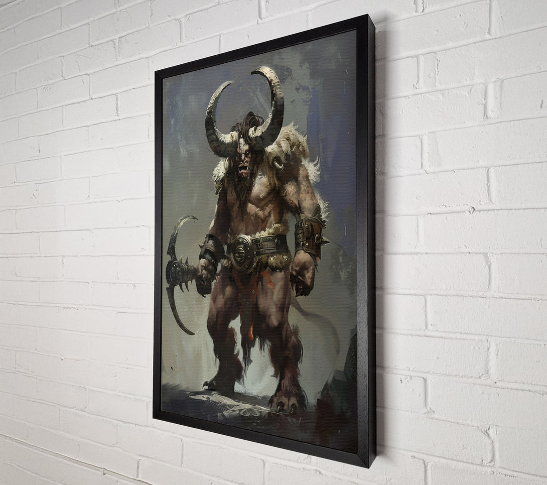  A Canvas Print of Crimson Furry Warrior Canvas Print