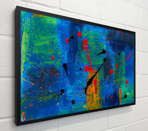 Blue Abstract Splattering