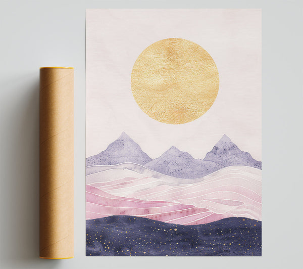 Golden Lavender Hills Giclee Print