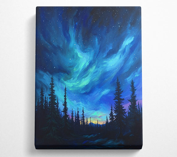  A Canvas Print of Blue Night Sky Canvas Wall Art