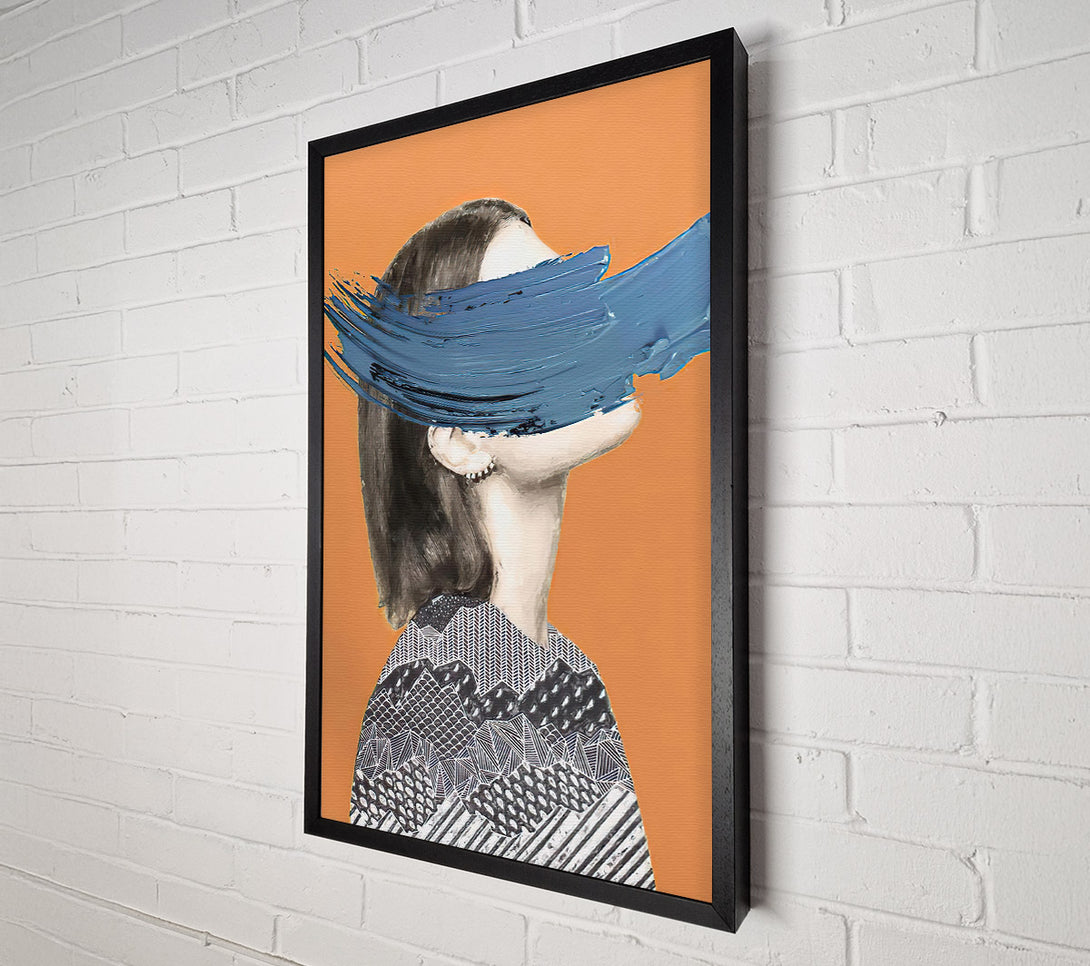  A Canvas Print of Blue Paint Face Canvas Print