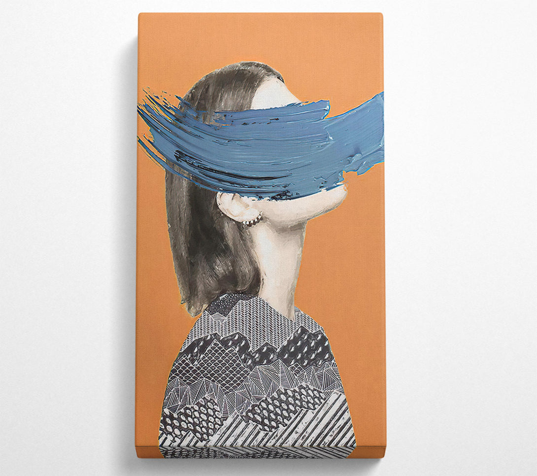  A Canvas Print of Blue Paint Face Canvas Print