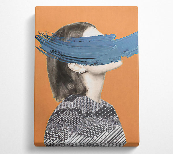  A Canvas Print of Blue Paint Face Canvas Print