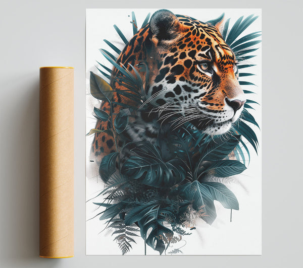 Emerald Jaguar Gaze Poster