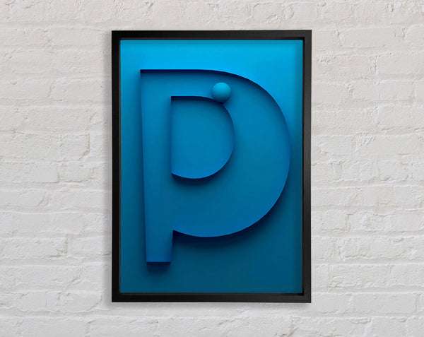 Blue Pier Runway Framed Print