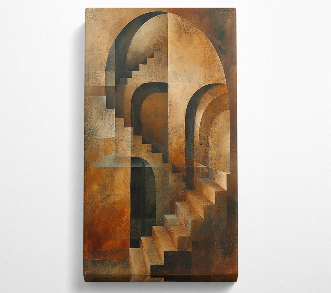  A Canvas Print of Terracotta Stairway Ascent Canvas Print