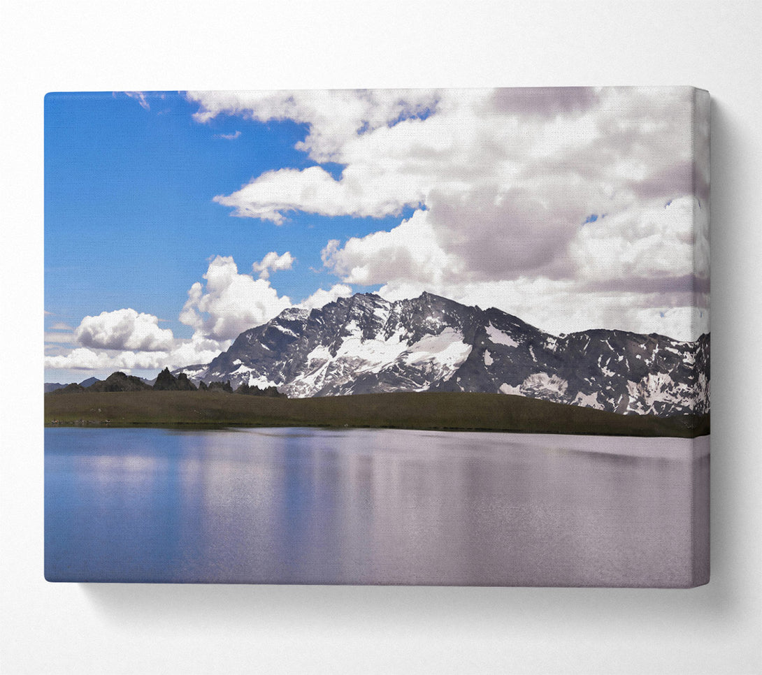  A Canvas Print of Azure Mountain Reflection Canvas Print