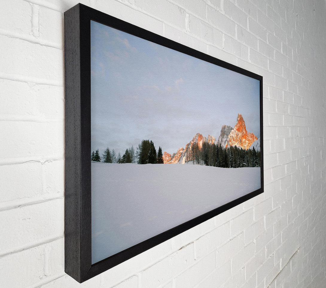  A Canvas Print of Orange Glow On Peaks Canvas Art