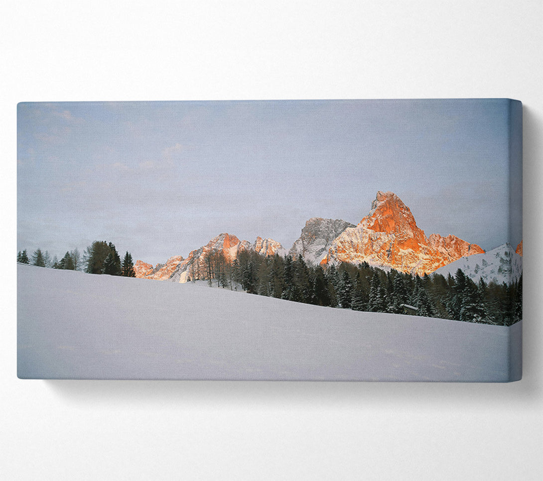  A Canvas Print of Orange Glow On Peaks Canvas Art
