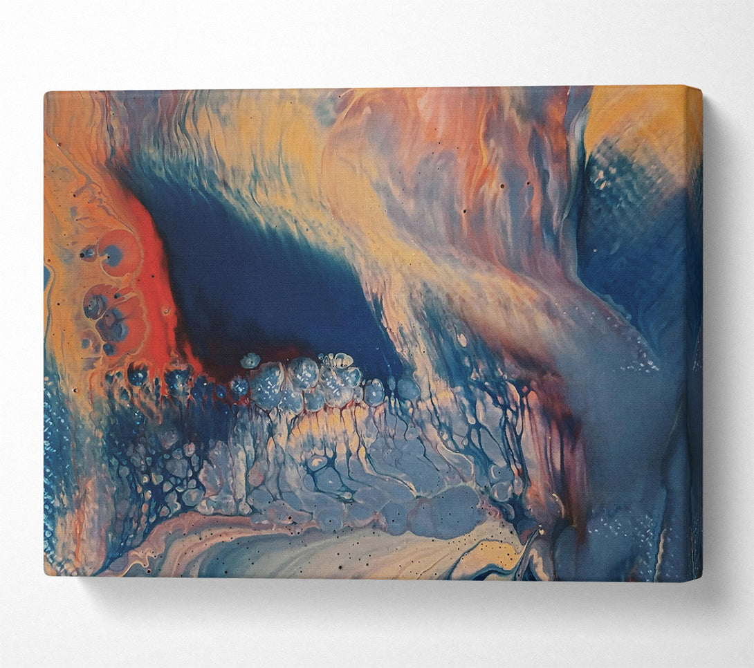  A Canvas Print of Azure Abstract Swirls Canvas Print