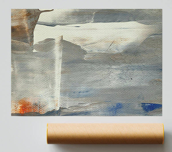 Gray And Blue Abstract Print