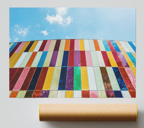 Reflections In Yellow Glass Print
