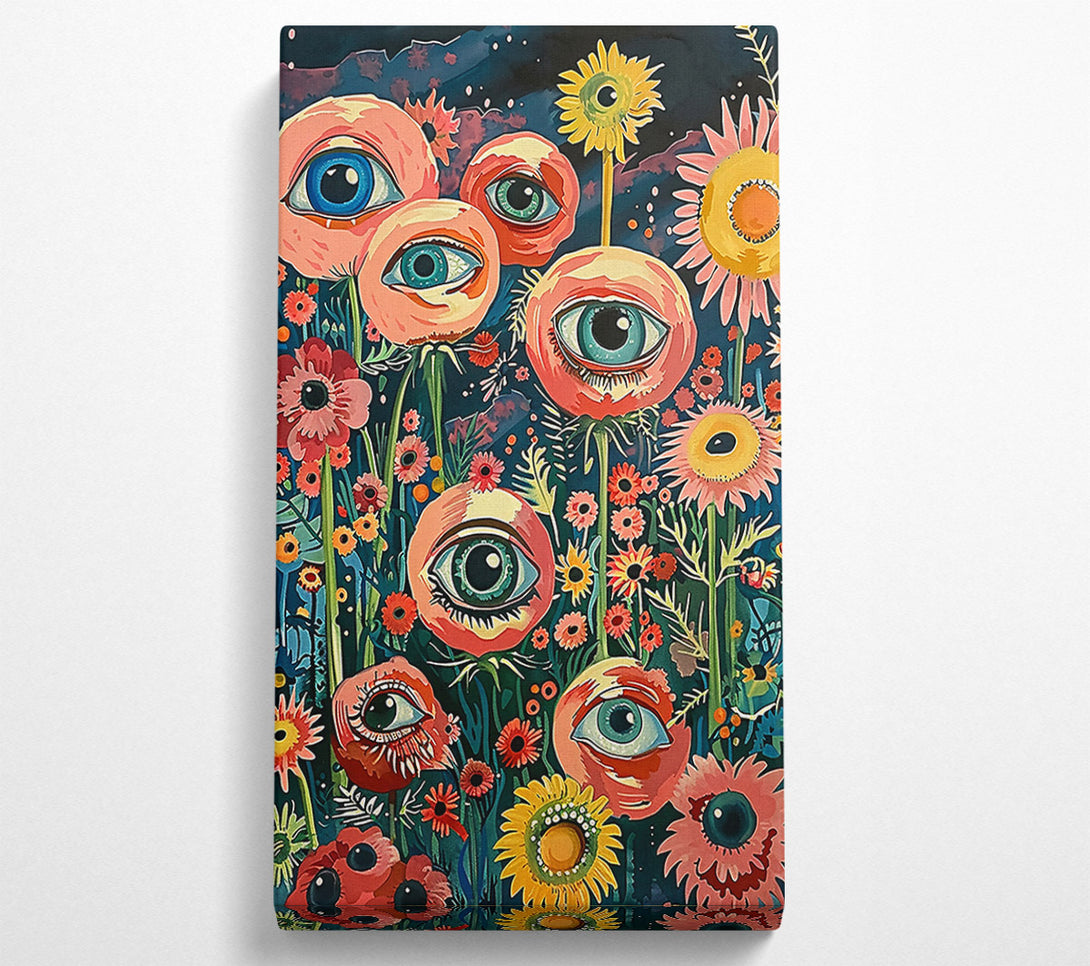  A Canvas Print of Pink Eye Field Canvas Print