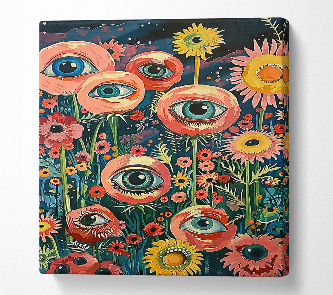  A Canvas Print of Pink Eye Field Canvas Print