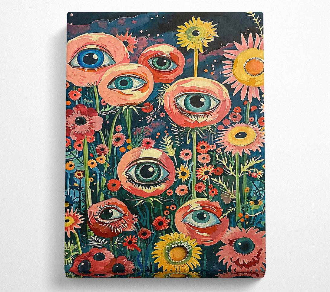  A Canvas Print of Pink Eye Field Canvas Print