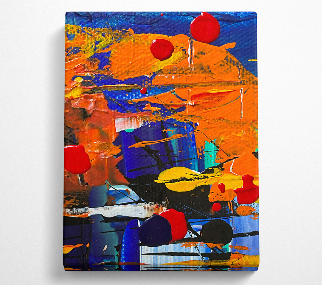  A Canvas Print of Orange Abstract Symphony Canvas Art