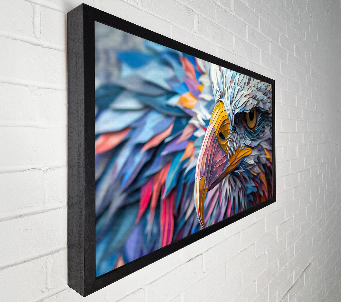  A Canvas Print of Blue Paper Eagle'S Gaze Canvas Wall Art