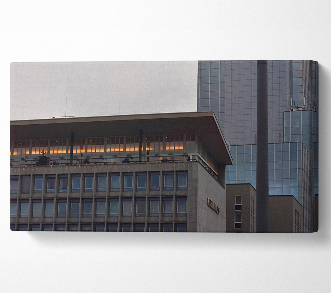  A Canvas Print of Golden Cityscape Glow Canvas Print