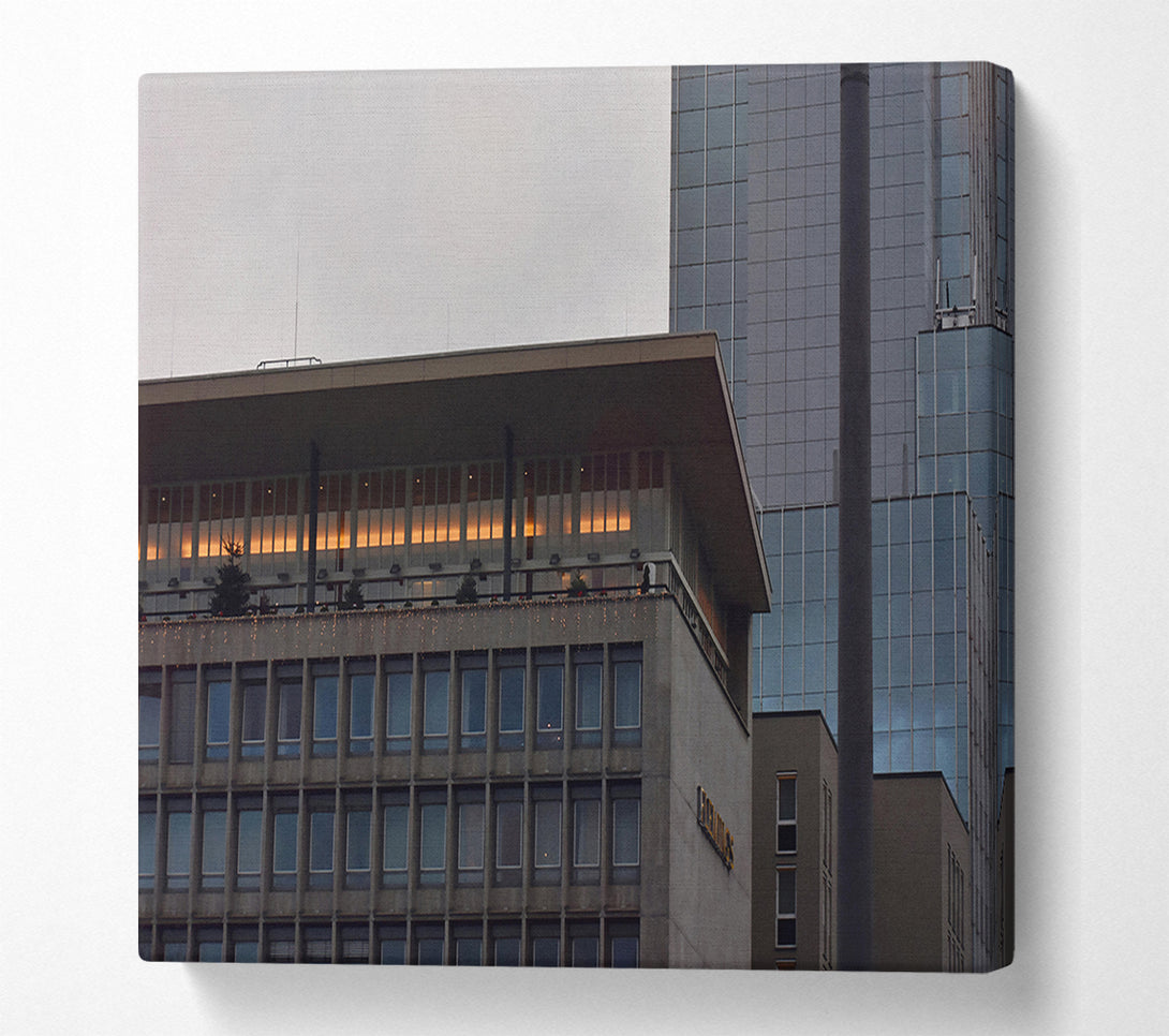  A Canvas Print of Golden Cityscape Glow Canvas Print