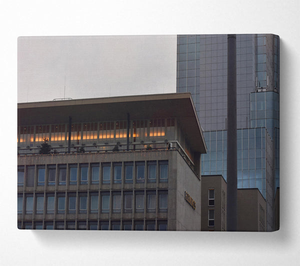  A Canvas Print of Golden Cityscape Glow Canvas Print
