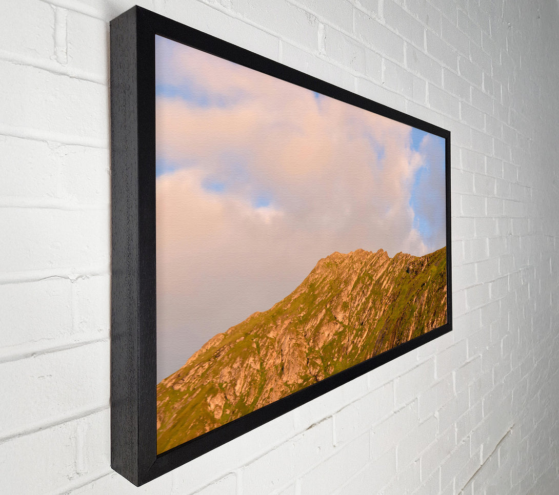  A Canvas Print of Golden Mountain Skyline Canvas Print