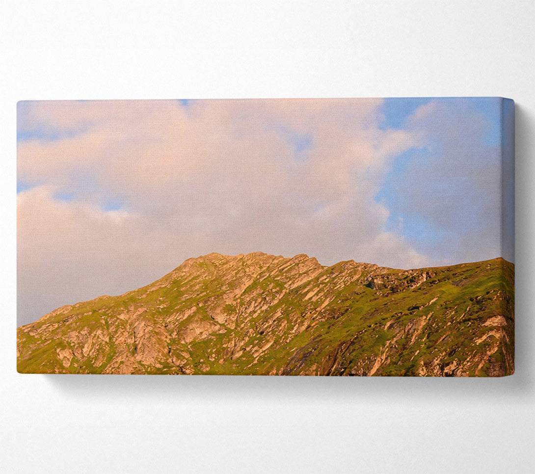  A Canvas Print of Golden Mountain Skyline Canvas Print