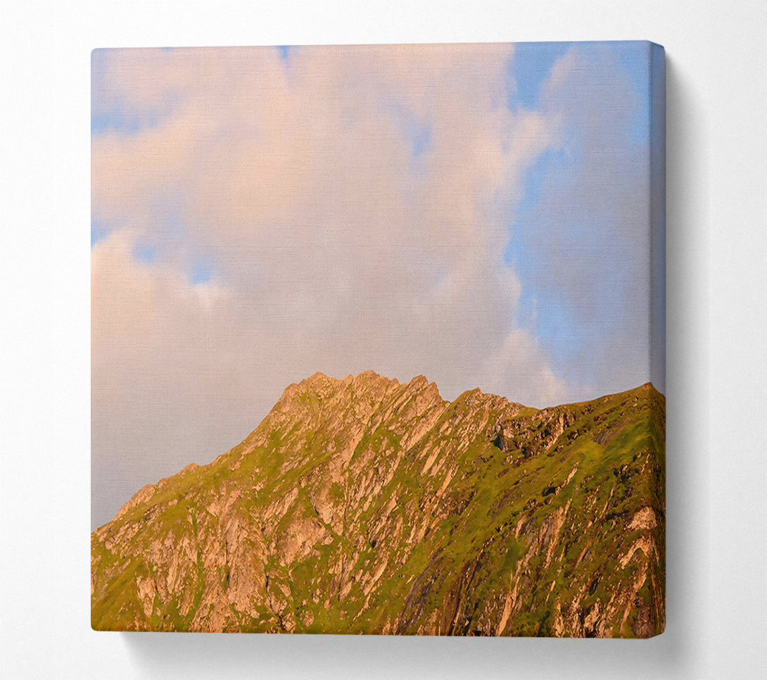  A Canvas Print of Golden Mountain Skyline Canvas Print