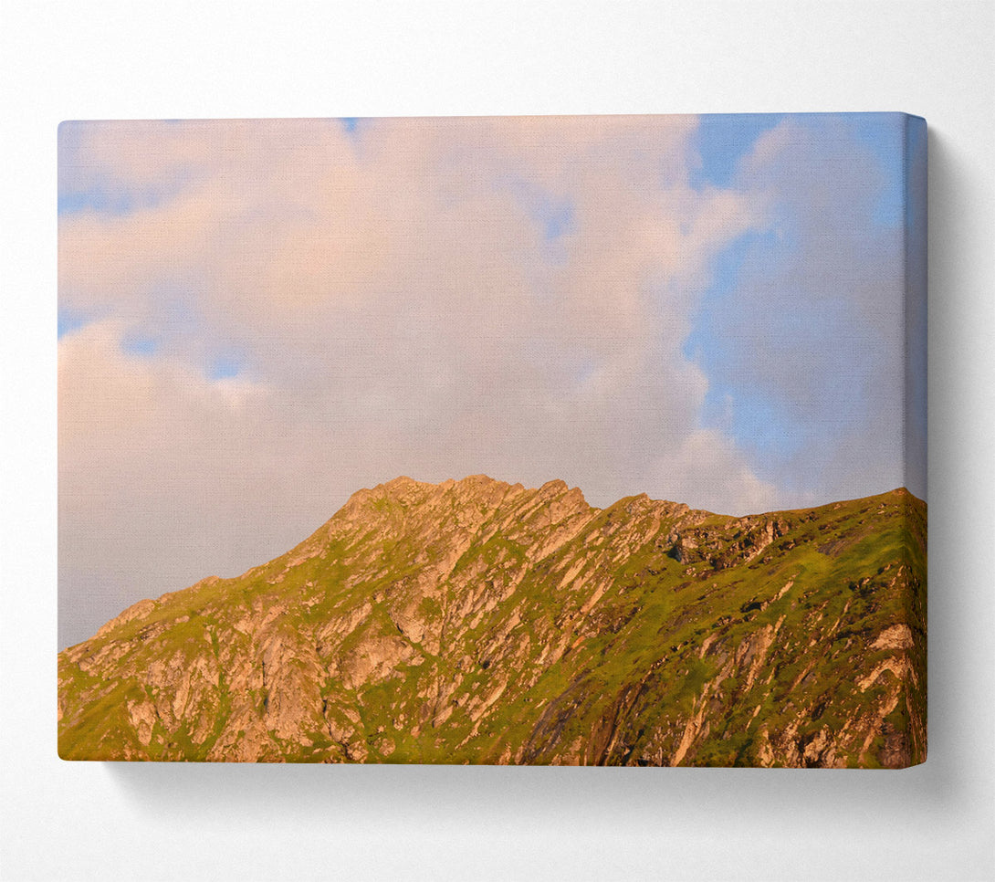  A Canvas Print of Golden Mountain Skyline Canvas Print