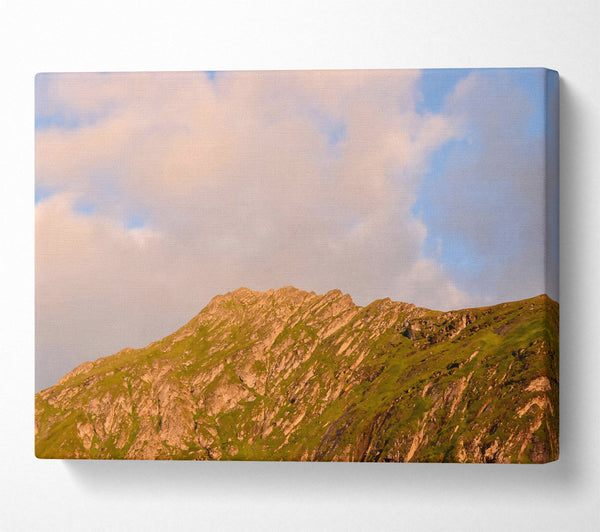  A Canvas Print of Golden Mountain Skyline Canvas Print