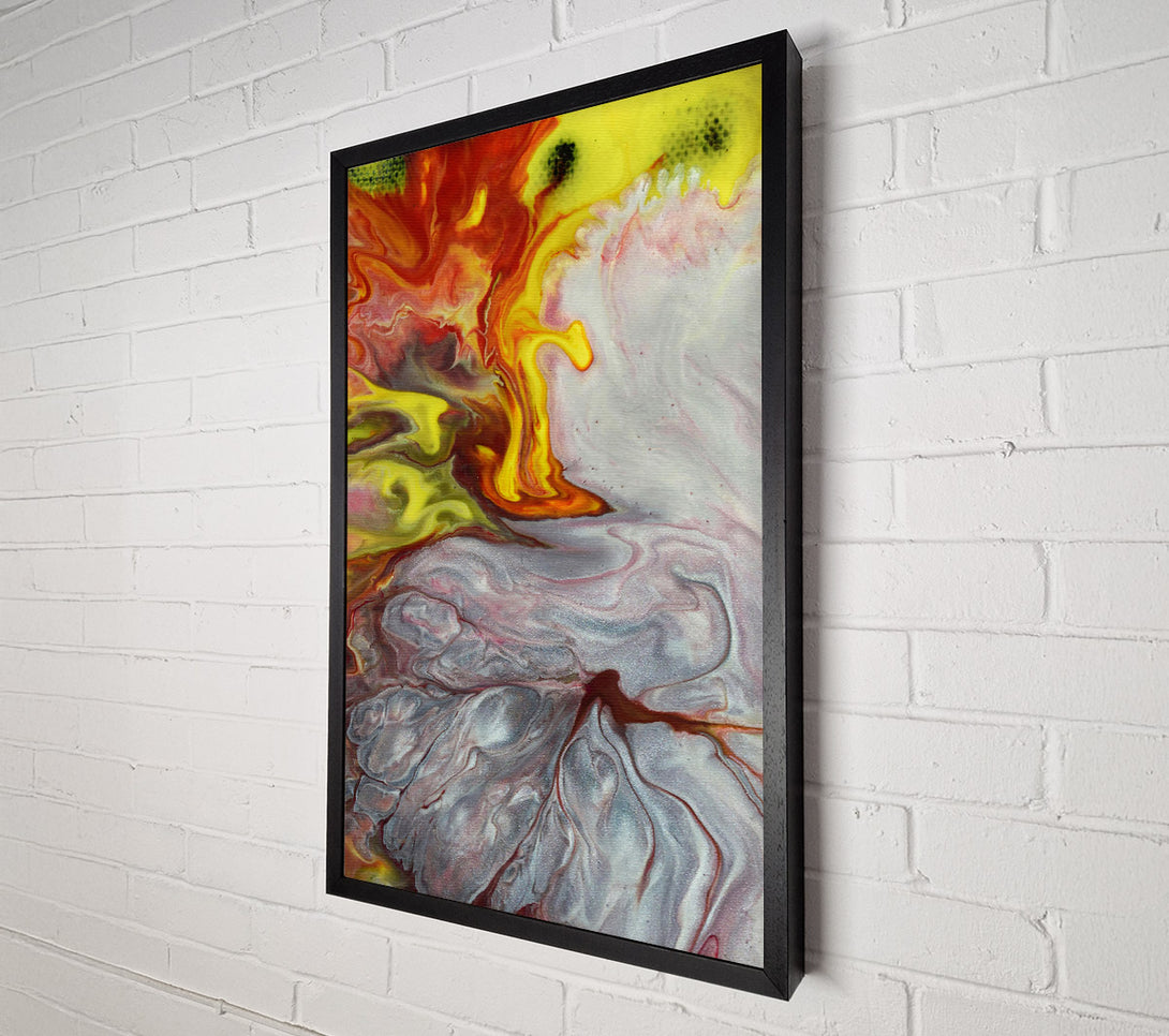  A Canvas Print of Silver Flame Abstract Canvas Art