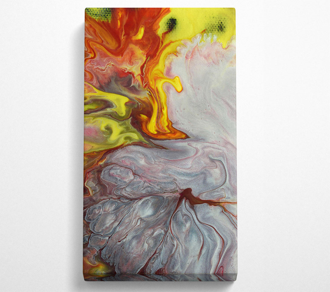  A Canvas Print of Silver Flame Abstract Canvas Art