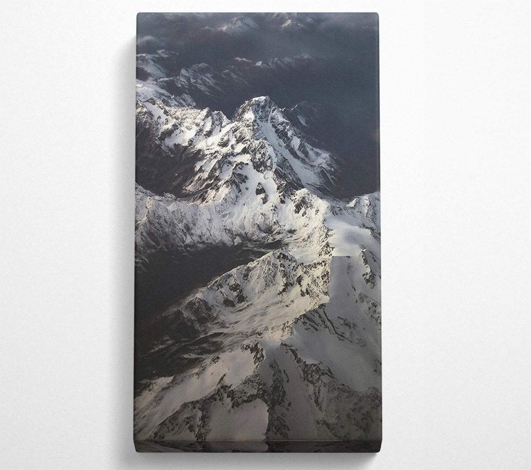  A Canvas Print of White Peaks Above Grey Canvas Wall Art