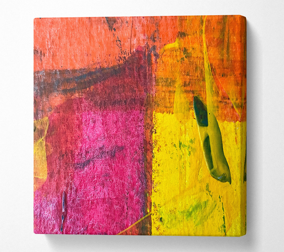  A Canvas Print of Yellow Swirls Of Joy Canvas Art