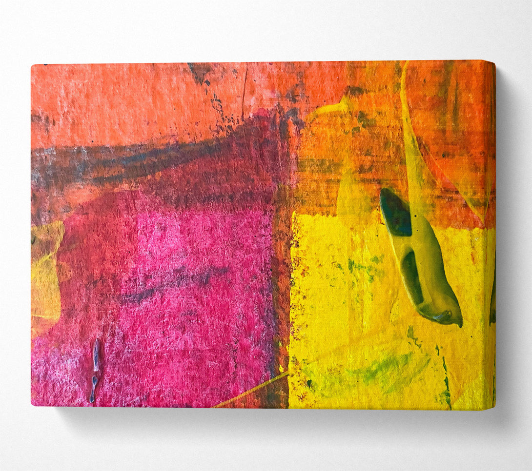  A Canvas Print of Yellow Swirls Of Joy Canvas Art