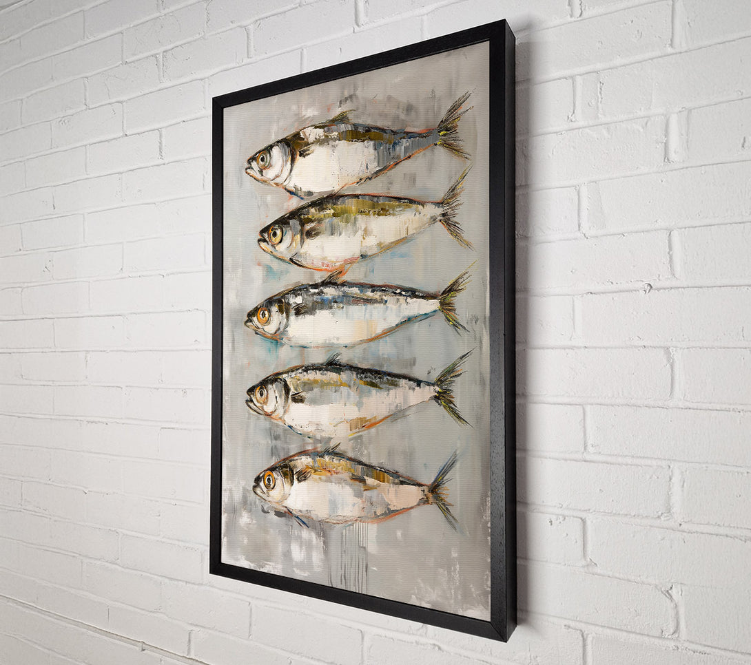  A Canvas Print of Silver Fish Row Canvas Art