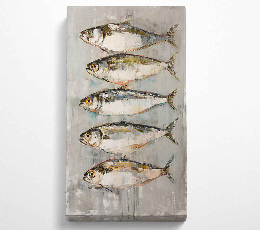  A Canvas Print of Silver Fish Row Canvas Art