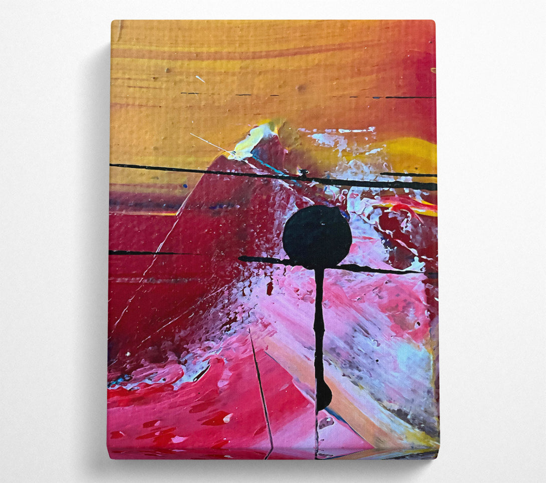  A Canvas Print of Crimson Abstract Symphony Canvas Art