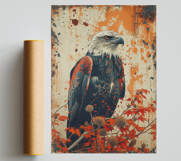 Crimson Eagle'S Perch Poster