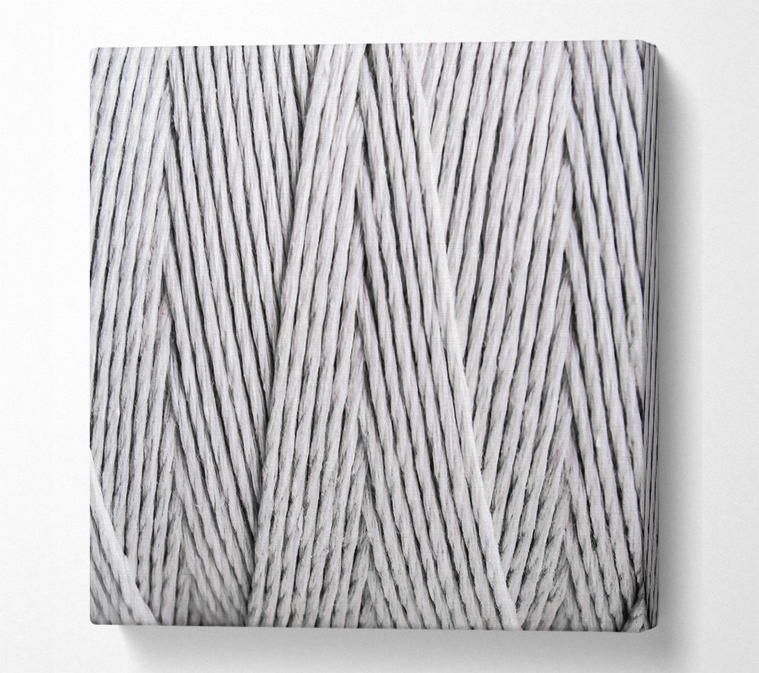  A Canvas Print of Silver Twisted Threads Canvas Print